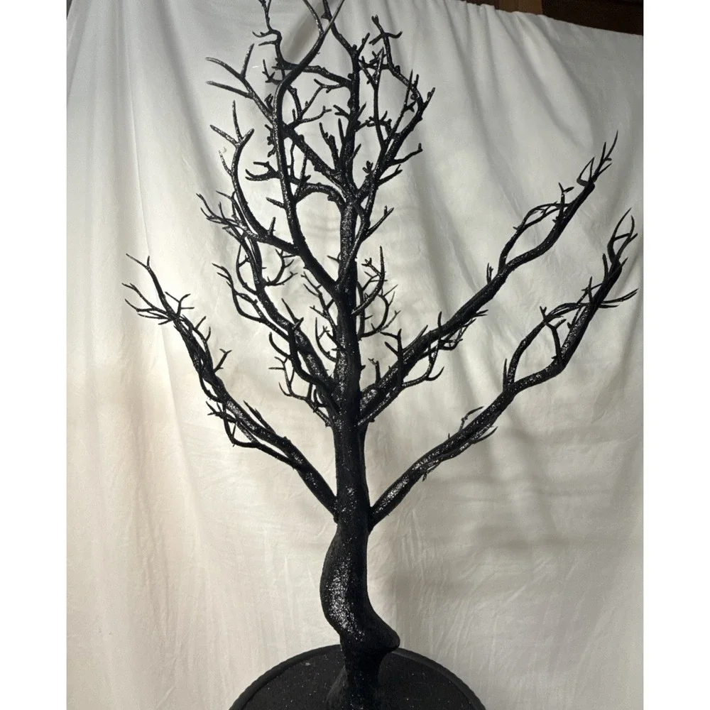Halloween Hyde & EEK! Black Glitter Pot Tree Large Urn 38